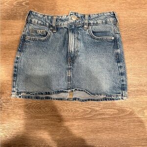 Denim mini skirt